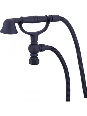 LPD Si̇yah Duş Spi̇ral Takımı Hortumu ve Duş Başlığı (%100 Pi̇ri̇nç,lüx)