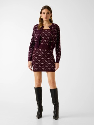 Guess Sarah 4g Triko Kadın Bordo Etek W4BD0SZ3JD2-F4T5