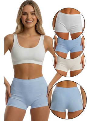 Sensu Kadın Üçlü Fitilli Modal Şort Model-2