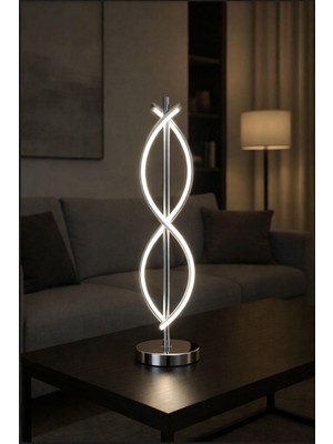 Avizem Ledli Abajur Flux Küçük Krom