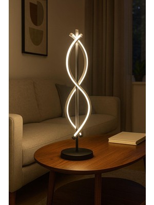 Avizem Ledli Abajur Flux Küçük Siyah