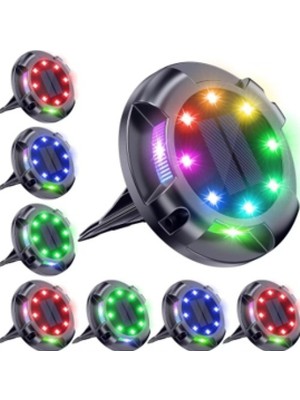 Ett 4'lü Solar Panelli Kazıklı Rgb Zemin LED (Güneş Enerjili) Dinç Store - 004982