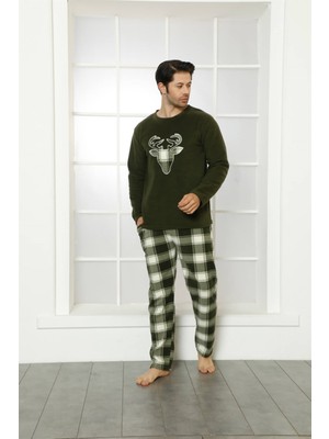 Moda Çizgi Welsoft Polar Erkek Pijama Takımı 6799