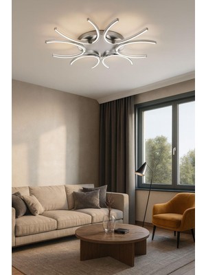 Avizem Ledli Avize Dolunay Plofenyer 65 cm Krom