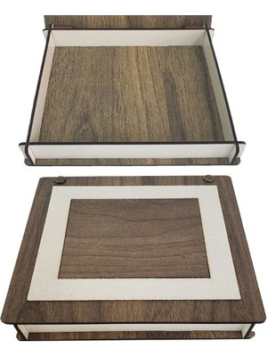 Ett Dekoratif Ahşap Derili Kutu Dinç Store - 004982