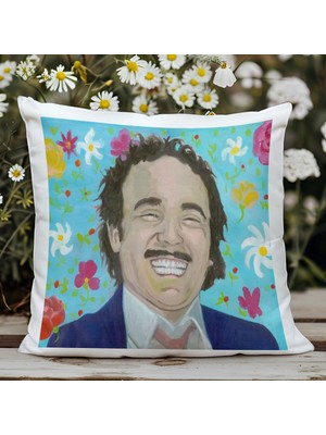 Qoeuyl Boutique Burhan Altıntop Baskılı Elyaf Dolgulu Hediyelik Yastık