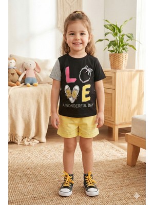 Mj Kids Ikili Şortlu Kız Takımı