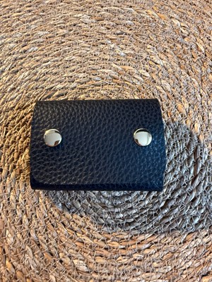 Groderi El Yapımı Minimalist Çıtçıtlı Vegan Deri Yatay Kartlık & Cüzdan