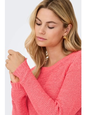 Only Kadın Onlgeena Uzun Kollu Örme Kazak 15113356 Şeker Pembe
