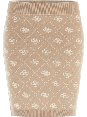 Guess Sarah 4g Triko Kadın Krem Etek W4BD0SZ3JD2-FNJS