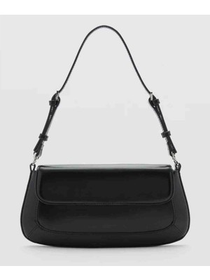 Mango Deri Dokulu Omuz Cantasi