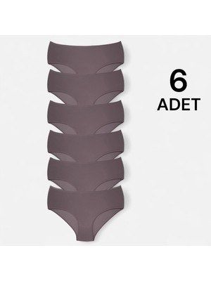 Erdenay Tekstil Penye Licralı Kadın Bato Külot 6'lı - Koyu Gül Kurusu