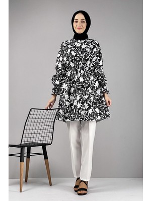 Moda Çizgi Desenli Tunik
