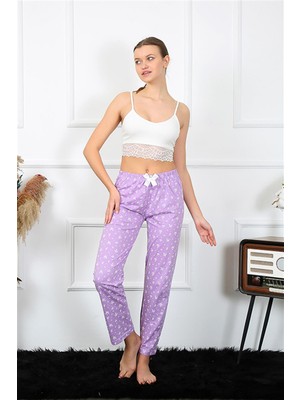 Moda Çizgi Kadın Pamuklu Alt Pijama 27459