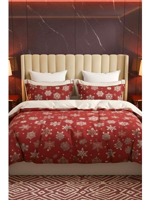 More Home Tek  Kişilik Yorgan Kılıfı + Yastık Kılıfı   (Çarşafsız) Kar Tanesi