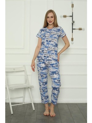 Moda Çizgi Kadın Penye Pijama Takım 4154