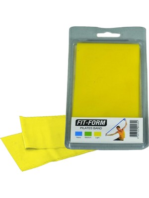 Helia Studio Sarı Pilates Yoga Spor Egzersiz Fizik Tedavi Fit Form Direnç Lastiği Boy 120 cm En 8 cm