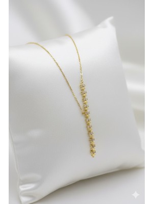 Ares 01 Store Yıldızlı Y Kolye Çelik Zirkon Taşlı
