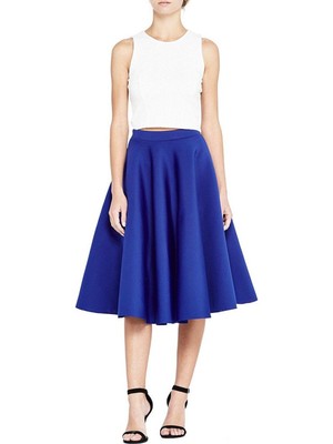 Gümüş Collection Saten Kloş Etek