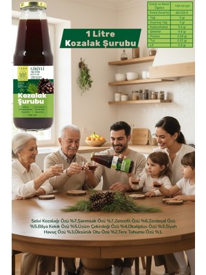 Bergama Kozak Vakfı Kozalak Şurubu 1000 ml Giritli Metin Efendi