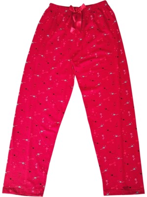 ModaSize Beli Lastikli Mevsimlik Viskon Penye Pantolon Kırmızı