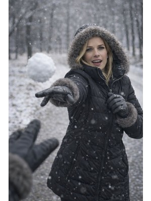  dokunmatık uyumlu ısaret parmagında papatya  (önü süet arkası derı)
