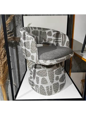 SHOWDEKO New Mushroom Döner Mekanizmalı Döşeme Kumaşlı Sandalye