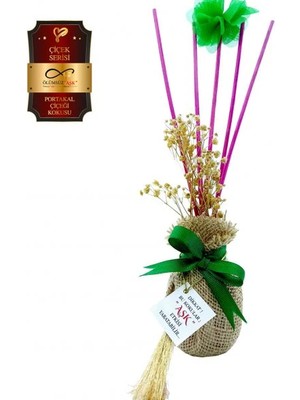 Aşk-ı Sermest Toptan Ölümsüz "Aşk" Hasır Serisi Portakal Çiçeği Kokulu 50 ml Oval Şişe Bambu Çubuklu Ortam Kokusu Reed Diffuser Oda Kokusu 5 Adet