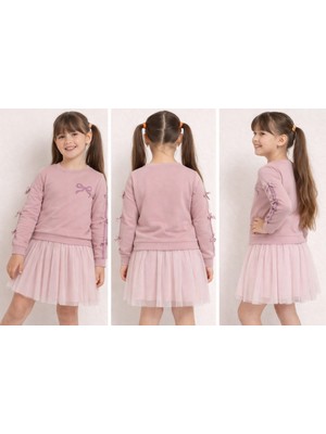 Kız Çocuk Tütülü Etekli 2 Li Takım