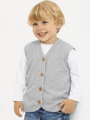 Luggi Baby 1-6 Yaş V Yaka Erkek Bebek Yelek