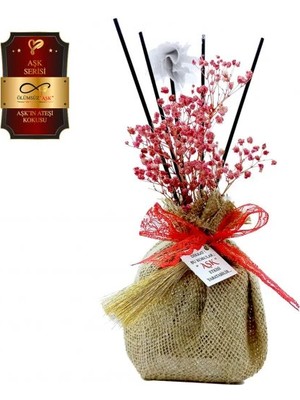 Aşk-ı Sermest Toptan Ölümsüz "Aşk" Hasır Serisi Aşkın Ateşi Kokulu 200 ml küp Şişe Bambu Çubuklu Ortam Kokusu Reed Diffuser Oda Kokusu