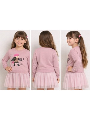 Kız Çocuk Tütülü Etekli 2 Li Takım