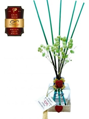 Aşk-ı Sermest Toptan Ölümsüz Aşk Çiçek Serisi Portakal Çiçeği Kokulu 10 x 60 ml küp Şişe Bambu Çubuklu Ortam Kokusu Reed Diffuser Oda Kokusu