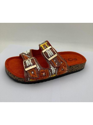 Guja Taşlı Mantar Terlik ( Kalıbı 1 Numara Küçüktür )