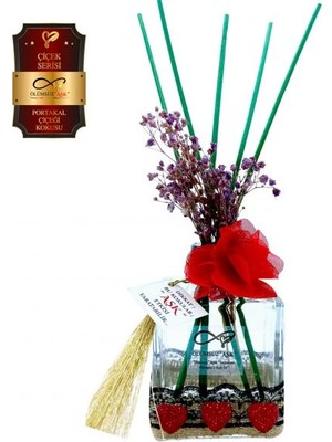 Aşk-ı Sermest Toptan Ölümsüz Aşk Çiçek Serisi Portakal Çiçeği Kokulu 5 x 200 ml küp Şişe Bambu Çubuklu Ortam Kokusu Reed Diffuser Oda Kokusu