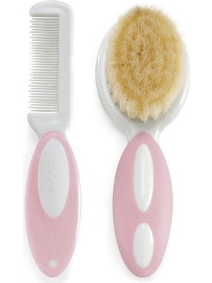 Chicco Tarak&Fırça Seti (Pembe) 8058664011926 Yumuşak Kıllar ile Hassas Ciltler İçin Uygun