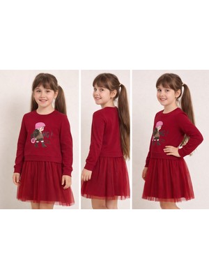 Kız Çocuk Tütülü Etekli 2 Li Takım