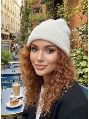 SF Collection Kadın Peluş Tüylü Bere