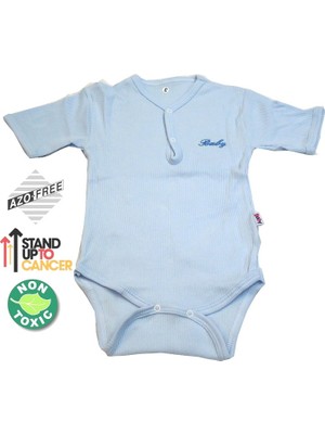 Sema Baby Yarım Kol Kaşkorse Badi (Body) - Mavi 0-6 Ay