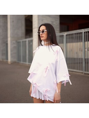 Pinkys Fiyonklu Tasarım Oversize T-Shirt