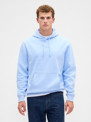 Gap Erkek Açık Mavi Relaxed Gap Mini Logo Sweatshirt
