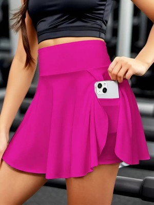 ModaSize Kadın Yüksek Bel Cepli Sandy Short Etek