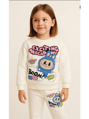 Labubu Desenli Kız Çocuk Eşofman Takımı