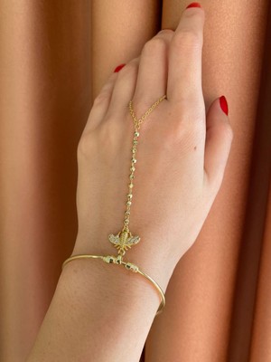 Nunu Takı Arı Charmlı Kelepçe Şahmeran