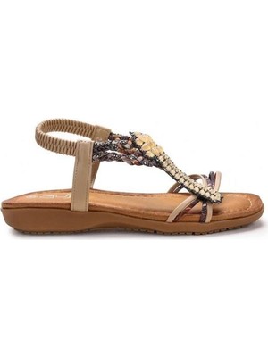 Guja 24Y150-38 Incili Taşlı Sandalet ( Kalıbı 1 Numara Küçüktür )