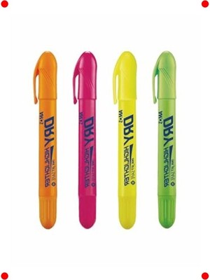 MarkEntegra 4'lü Jel Fosforlu Kalem Seti - Çabuk Kuruyan