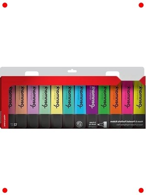 MarkEntegra 12'li Fosforlu Kalem Seti - Pastel ve Neon Renkler