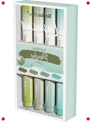 MarkEntegra Pasifik Renk Fosforlu Kalem 4'lü Set | Canlı Vurgulayıcı