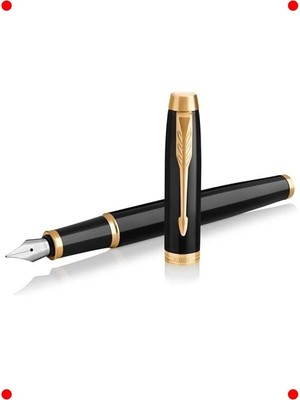 MarkEntegra Klasik Dolma Kalem Orta Uç Siyah Altın Detay