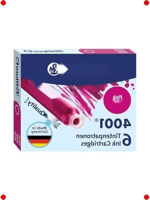 MarkEntegra Pembe Dolma Kalem Mürekkep Kartuşu - 6 Adet Uyumlu